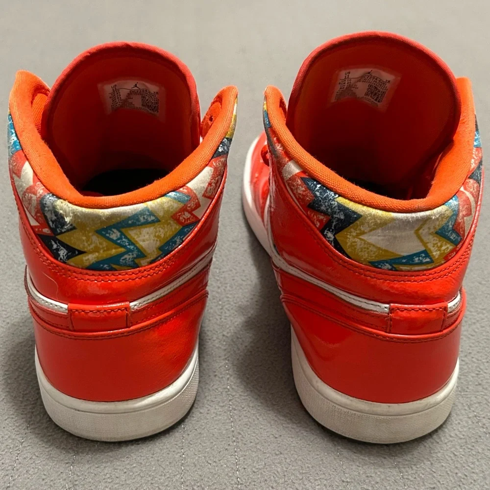 Jordan Men’s High-Top Sneakers in Red and White - Picture 4 of 8